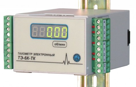 Тахометр электронный под DIN рейку ТЭ-6К-ТК-2-24В-Д